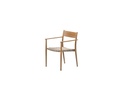 Garden Imp. | Zetel/Stoel Richmond Loungestoel Light Teak Look/Aluminium Frame/Natural Wicker Zitvlak 62x59x80cm