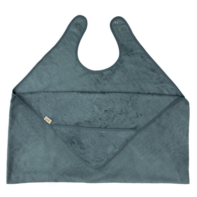 Timboo | Badcape Cuddle Towel Bamboe Marin Blauw 94x104cm