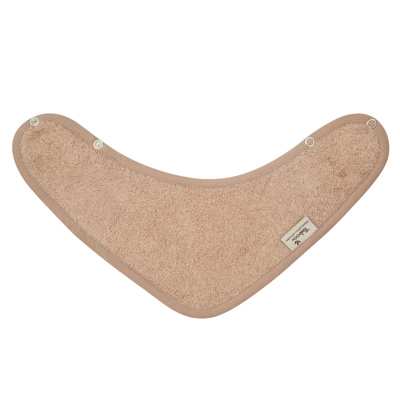 Timboo | Spuugdoekje/Bandana 1-laags Drukknopensluiting  Bamboe Savannah Sand Bruin 36x22cm