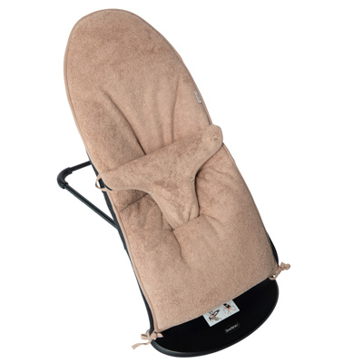 INLEGKUSSEN, Timboo, savannah sand, bruin, vr relax Babybjorn Balance soft/ Bliss, 40x76cm, met gordelopeningen