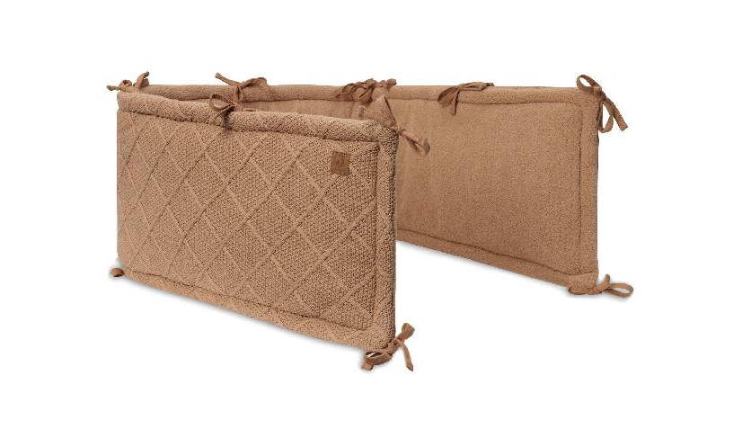 Playpen bumper 180x30cm Check Knit Biscuit