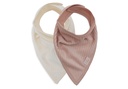 Jollein | Slabbetje Bandana Velvet Rib Wild Rose/Ivory 2-pack