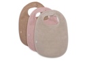 Jollein | Slabbetje Badstof Velcrosluiting Wild Rose/Nougat/Biscuit 3-pack