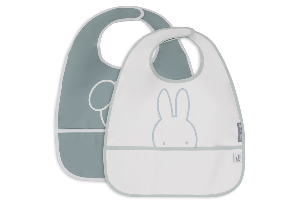 Jollein | Slabbetje Miffy Peekaboo Sea Green Waterproof 2-pack