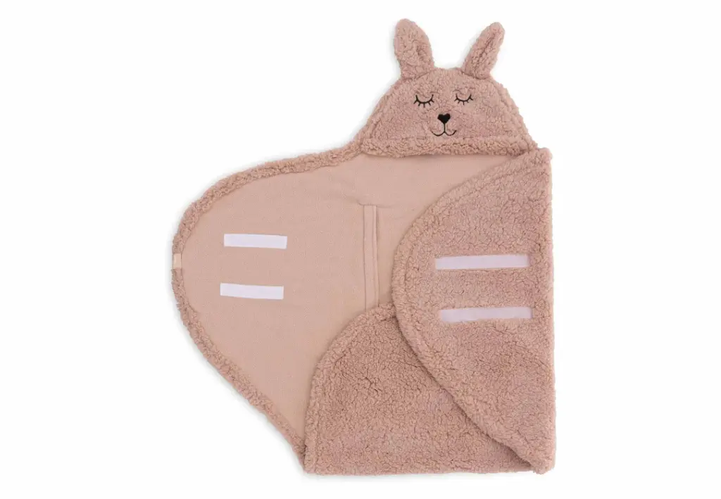 Jollein | Wikkeldeken Bunny Wild Rose Roze 100x105cm