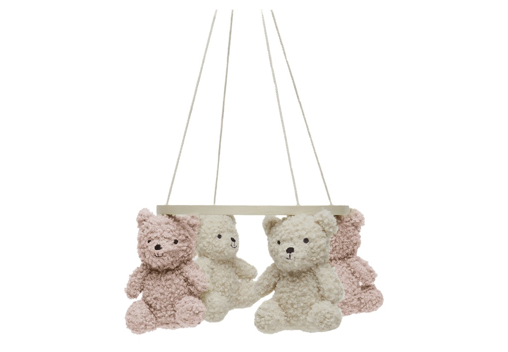 Jollein | Mobiel Teddy Beer Wild Rose/Naturel Roze/Ecru