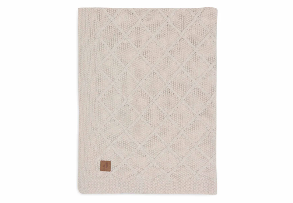 Jollein | Deken Check Knit Oatmeal Ecru 100x150cm