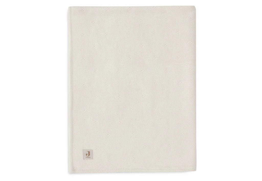 Jollein | Deken Cosy Knit Ivory Tricot/Velvet Ecru 75x100cm