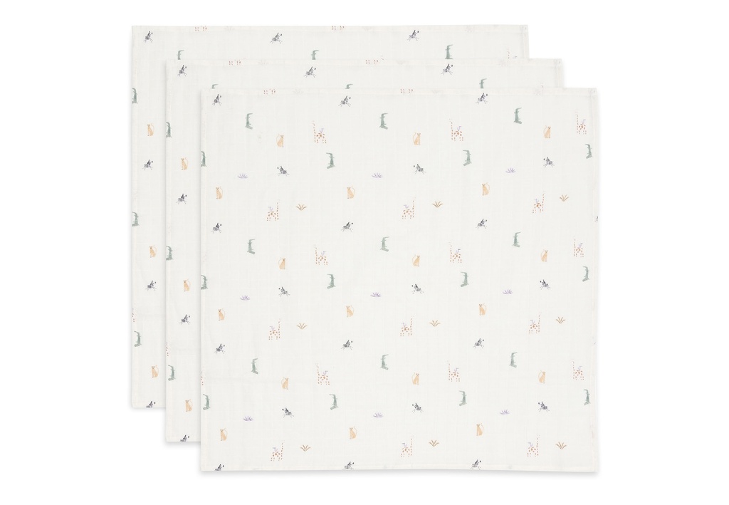 Jollein | Tetra Doek Jungle Jambo Muslin 70x70cm 3-pack 