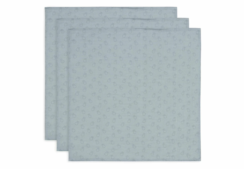 Jollein | Tetra Doek Miffy Silhouettes Sea Green 70x70cm 3-pack