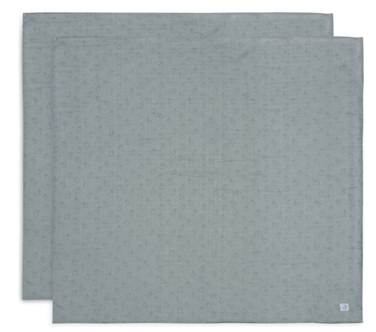 Swaddle Muslin 115x115cm Miffy Silhouettes Sea Green (2p)