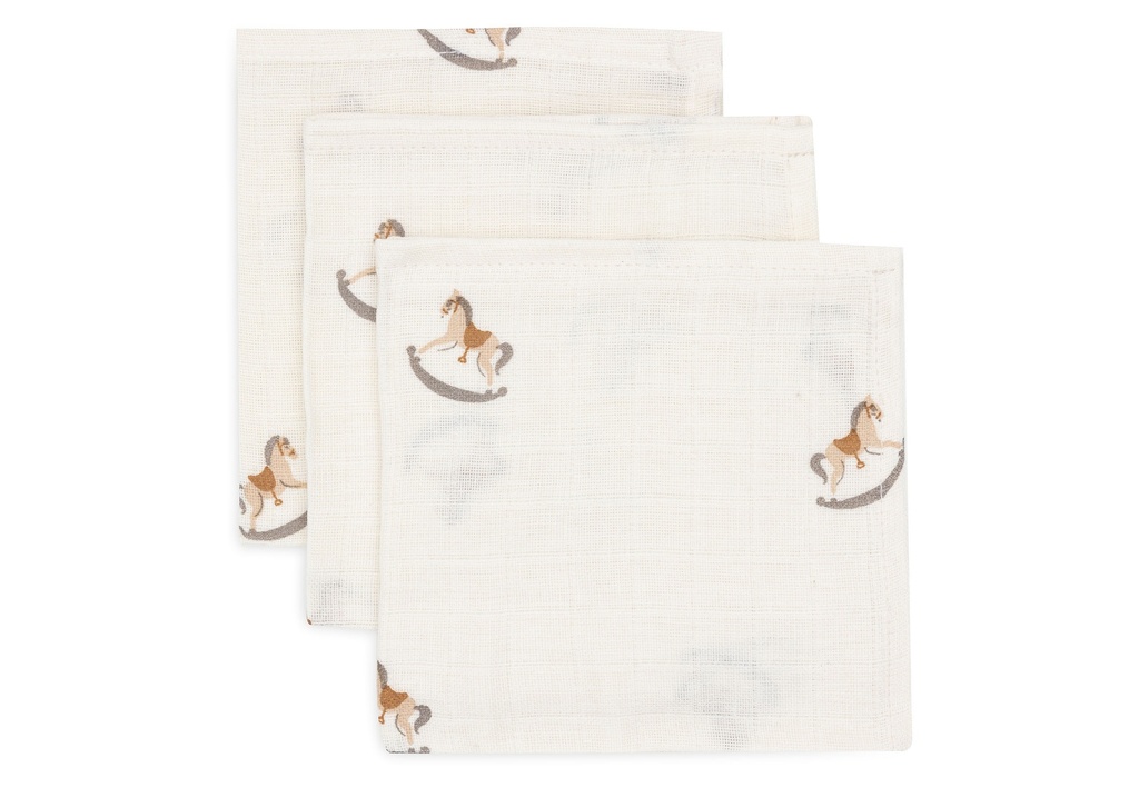 Jollein | Monddoekje Tetra Nostalgic Ride 31x31cm 3-pack 