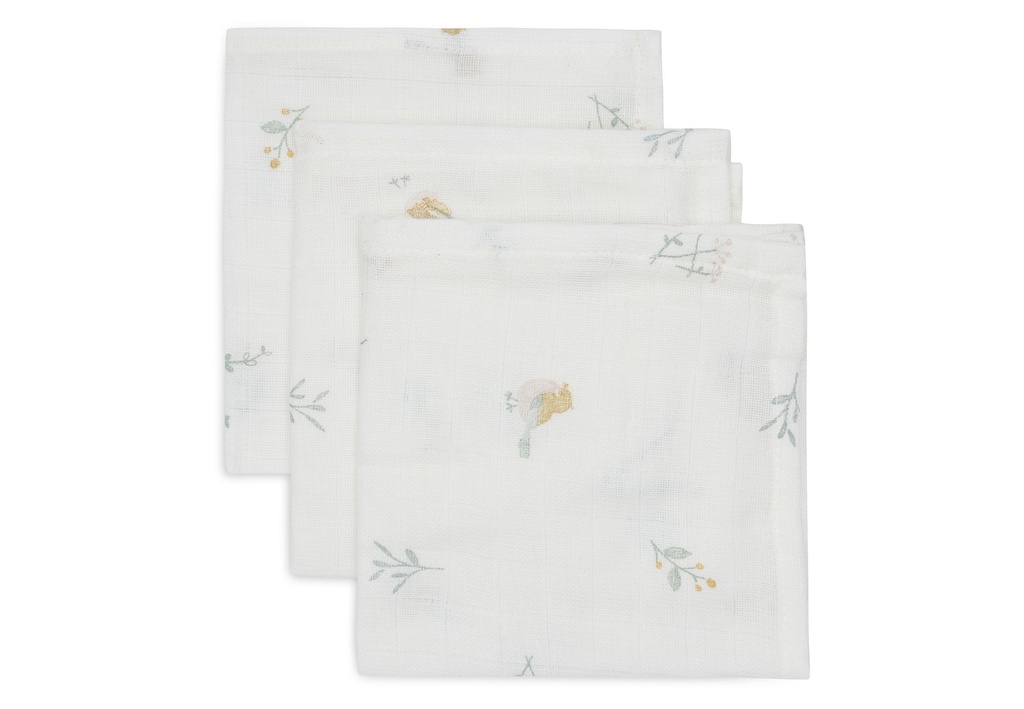 Jollein | Monddoekje Lovely Birds Tetra 31x31 cm 3-pack