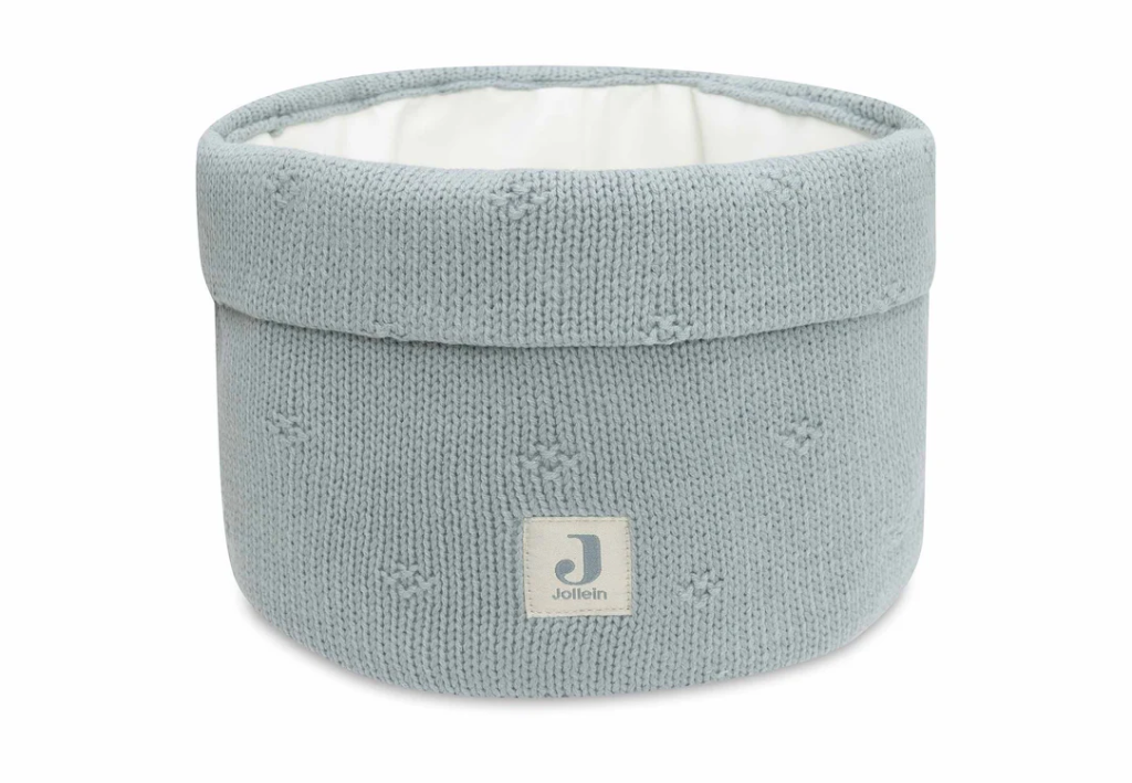 Jollein | Verzorgingsmand Cosy Knit Sea Green Groen 14x18x18cm
