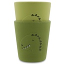 Trixie | Drinkbeker Mr. Dino Siliconen Groen 200ml 2-Pack 