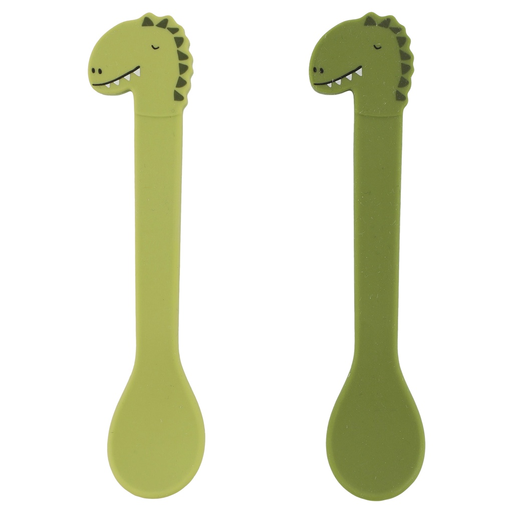 Trixie | Siliconen Lepel 2-Pack Mr. Dino Groen