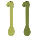 Trixie | Siliconen Lepel 2-Pack Mr. Dino Groen