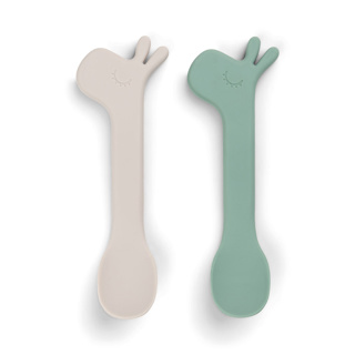 Done By Deer | LEPEL, 2 delig, Silicone Spoon 2-pack, Lalee, green, groen, uni, van 0 maand, bestek, 24