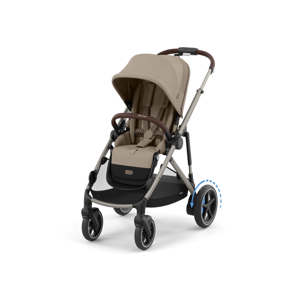 Cybex | Wandelwagen e-Gazelle S Almond Beige Frame Taupe alu