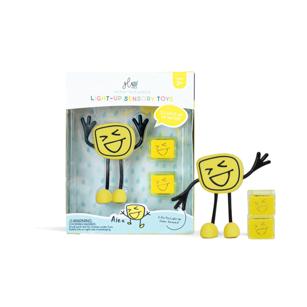 Glo Pals | Badspeelgoed Alex Light Up Cubes Geel 