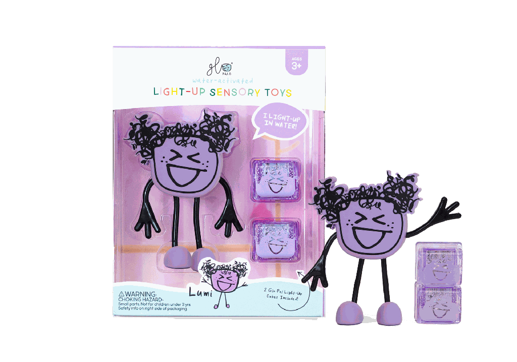 Glo Pals | Badspeelgoed Light Up Cubes Lumi Paars