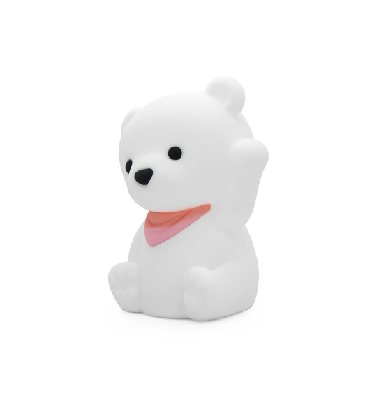 Dhink | Nachtlamp Teddybear Tot Draadloos Siliconen incl USB Kabel Timer 15min 3 Licht Modules