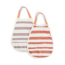 SLABBETJE, Pull-Over Bib 2-Pack, Stripes, met halssluiting, 26.5x35cm, kruimelv., waterdicht, 2 stuk(s), 2024