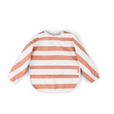 Done by Deer | Slabbetje Sleeved Pocket Bib Stripes Papaya