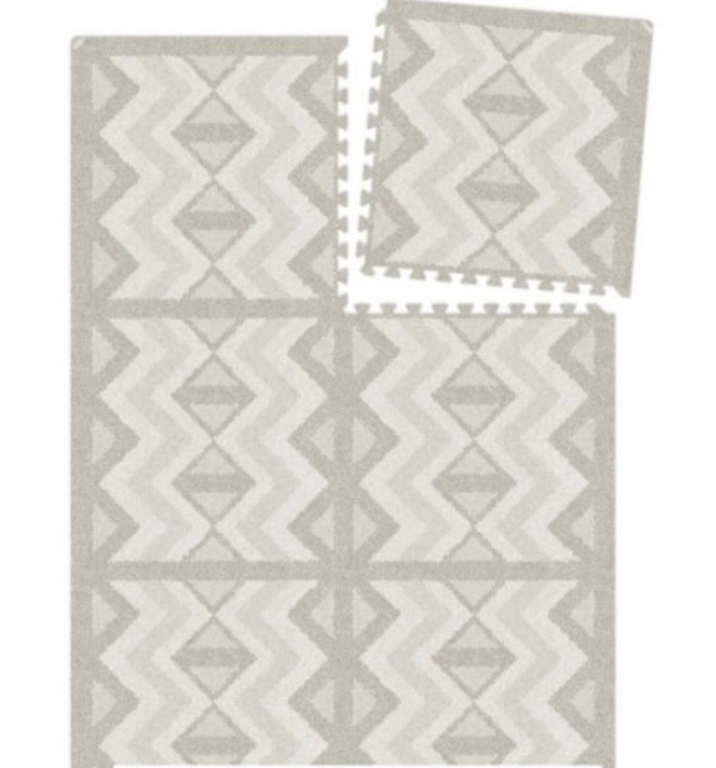 PUZZELMAT, Puzzle Mat, Kilim - feather grey, all over motiefprint, kunststof, af 0 M