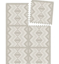 PUZZELMAT, Puzzle Mat, Kilim - feather grey, all over motiefprint, kunststof, af 0 M