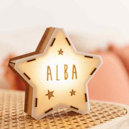 Vintiun | Lamp Mini Lichtgevende Stet incl. Letters/Vormen