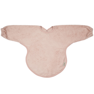 Timboo | Slabbetje met Mouwen Drukknopensluiting Bamboe Misty Rose 36x34cm