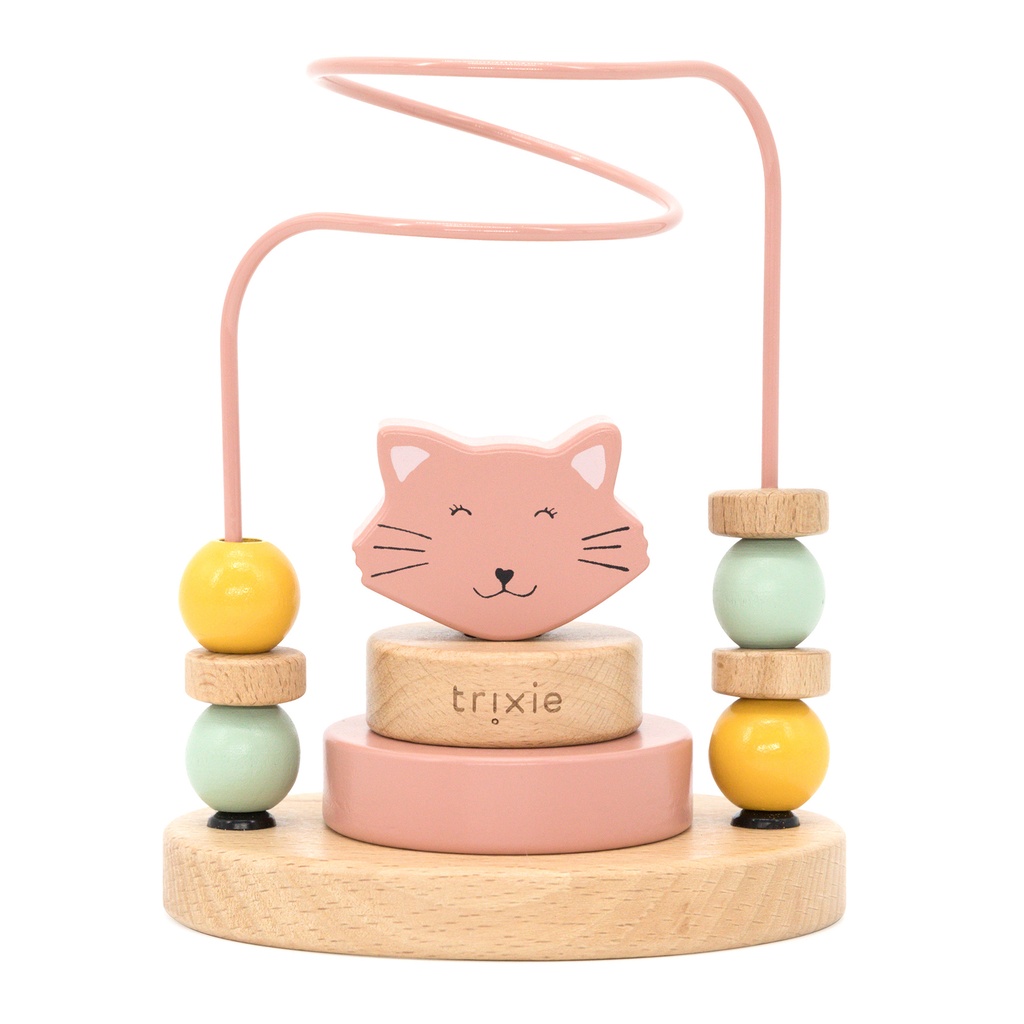 Trixie | Kralenframe Mrs. Cat Hout Roze 11x8x15cm