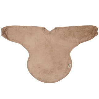 Timboo | Slabbetje met Mouwen Drukknopensluiting Bamboe Savannah Sand Bruin 36x34cm