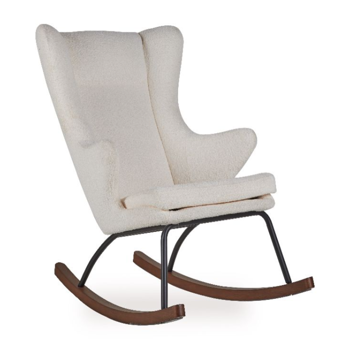 Quax | Zetel Chair de Luxe Boucle Cream Hout Donker 