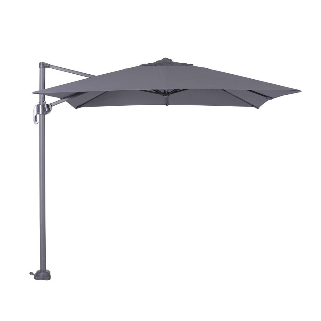 Garden Imp. | Parasol, Hawaii S, 250 x 250 cm, Donker Black Alu Frame, 180 g/m2 Doek, 360° Draaibaar