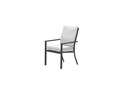 Garden Imp. | Zetel/Stoel Sergio Diningstoel Carbon Zwart/Grijs Alu Frame Incl. 2 Kussens: Desert Sand 72,5x60x93cm