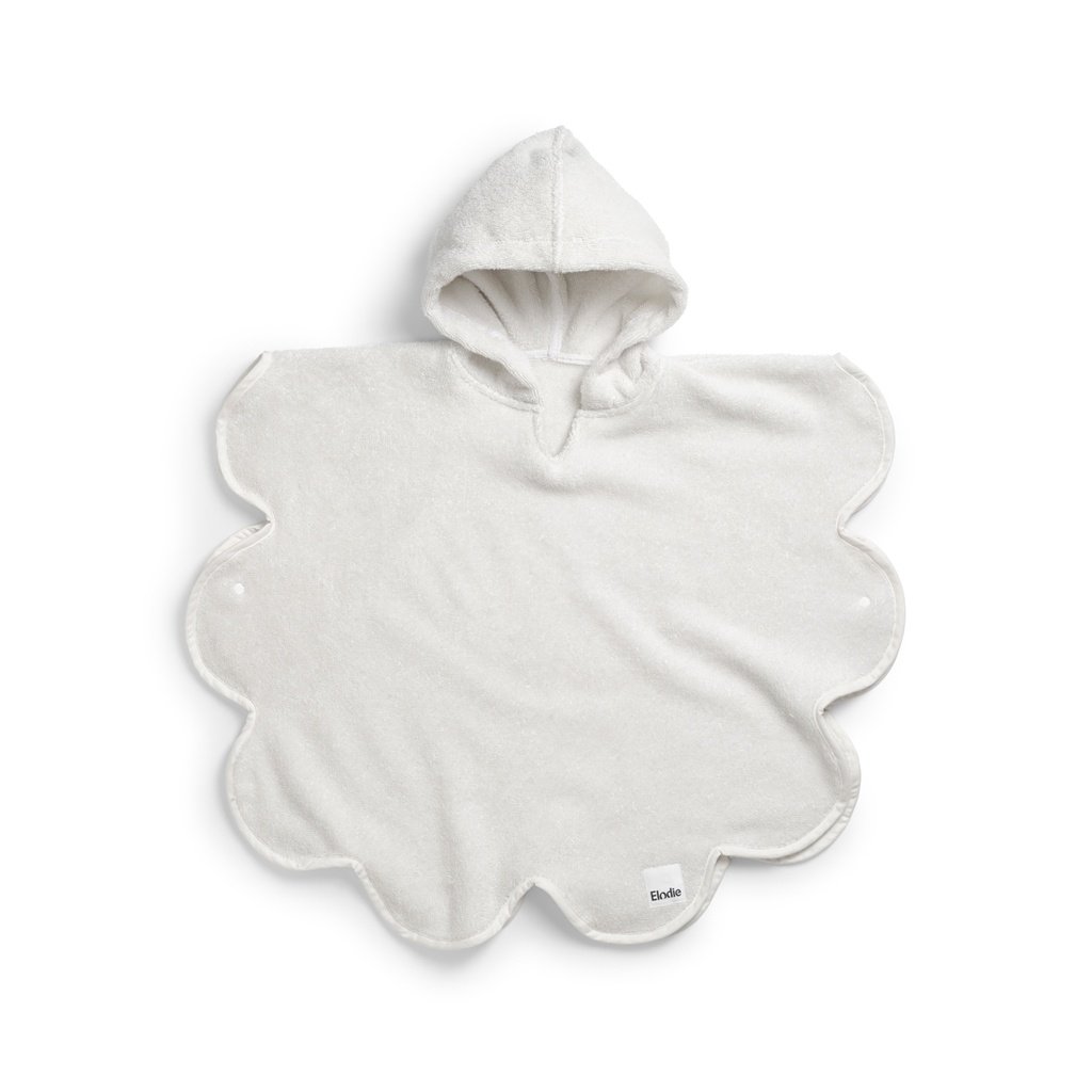 Elodie | Poncho Vanilla White Badstof Wit 