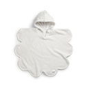 PONCHO, badcape, vanilla white, badstof, met kap  