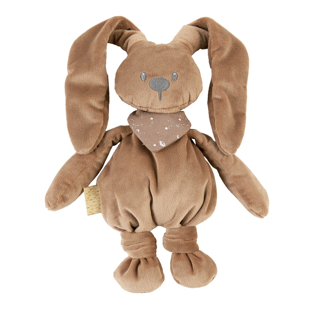 Nattou | Pluche Knuffel Konijn Glow In The Dark Mokka Bruin 30cm
