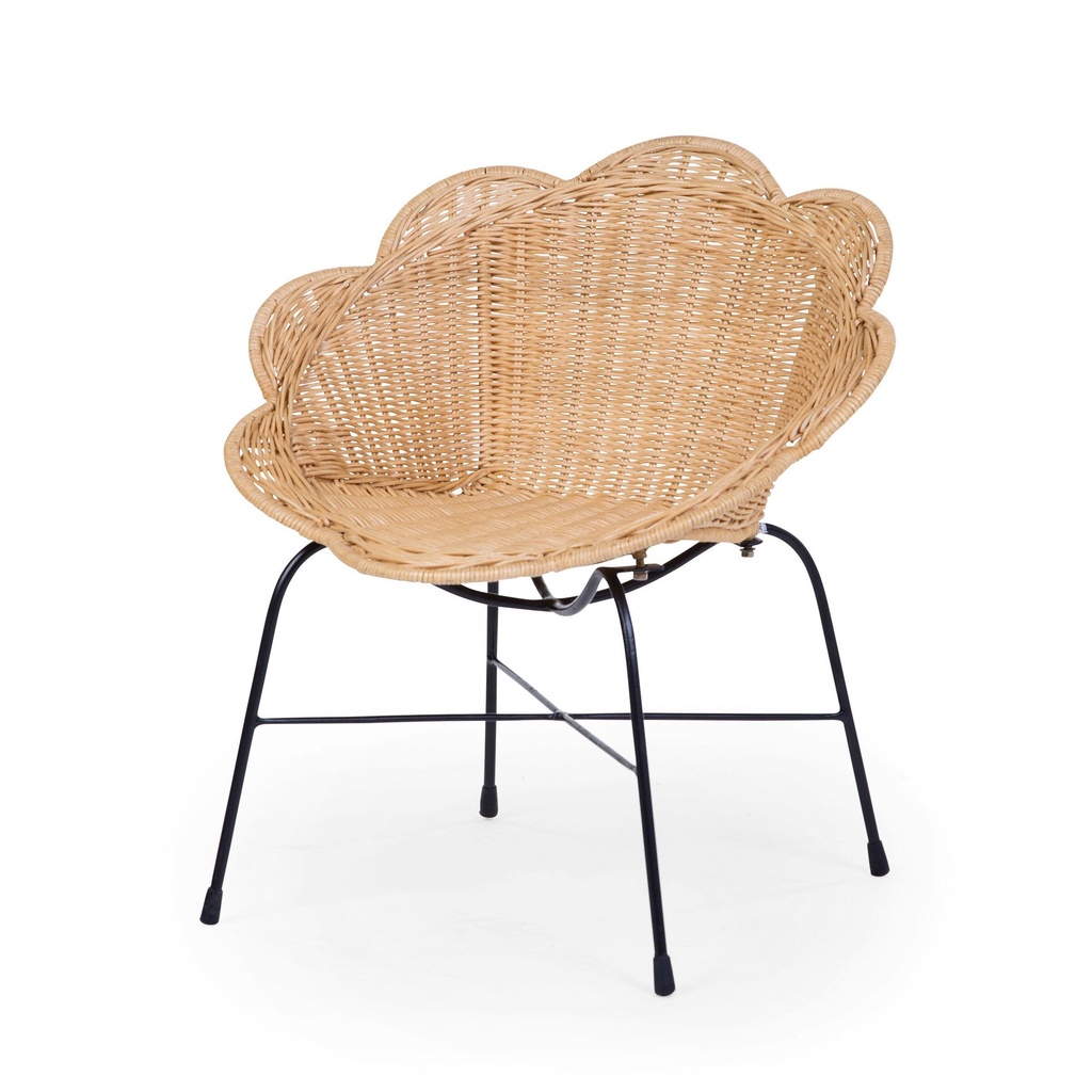 Childhome | Kinderzetel Rattan Flower Chair, eenzit, 