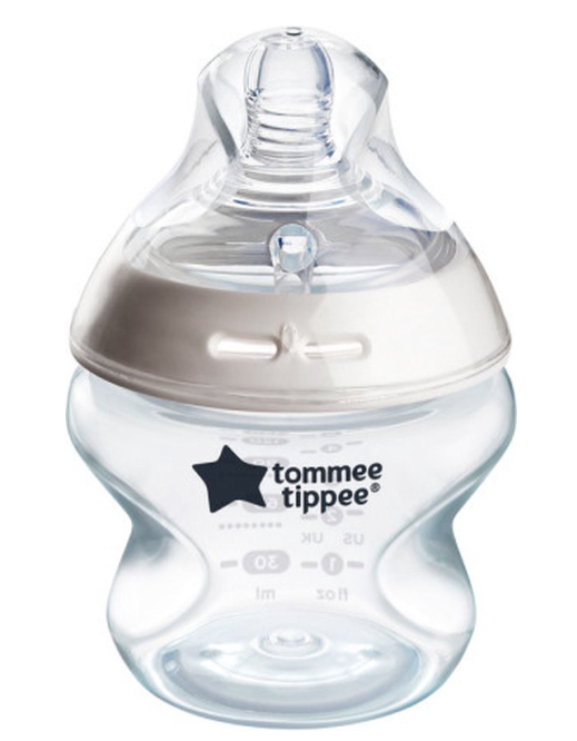 BREEDHALSFLES, PP,150 ml, siliconen speen, 1 gaatje, 0m+, per 1 stuk