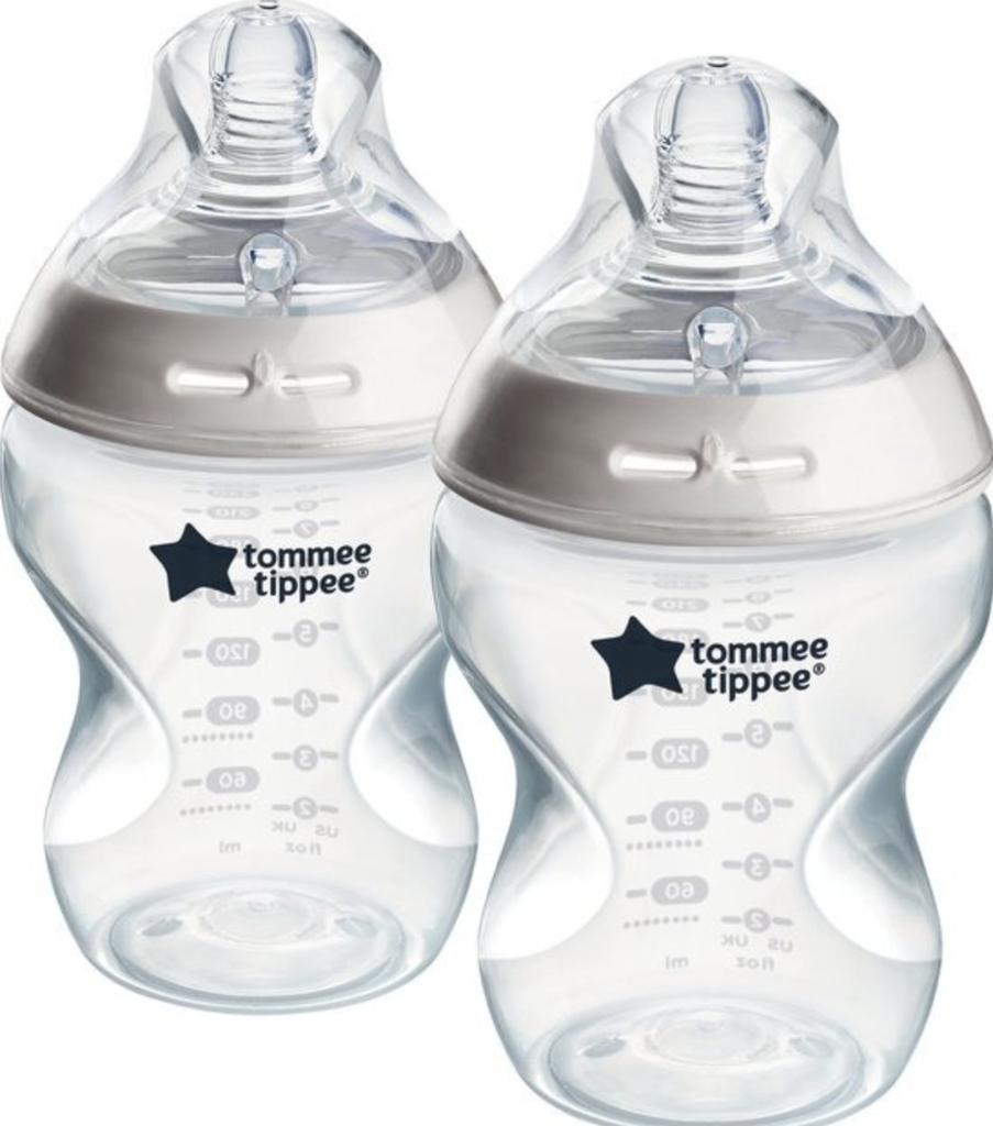 Tommy Tippee | Breedhalsfles Siliconen Speen 1 Gaatje 0m+ Twin Pack PP 260ml 2-pack
