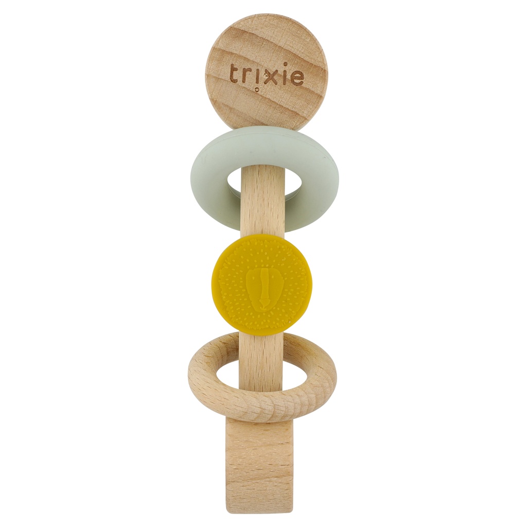Trixie | Rammelaar Mr. Lion Hout/Siliconen Geel 