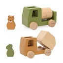 Trixie | Auto Dieren Bouwvoertuigen Hout 2-Pack
