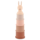 Trixie | Badspeelgoed Stapelpotjes Mrs. Rabbit Roze 5-Pack 7x7x25,5cm 