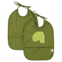 Trixie | Slabbetje Mr. Dino Afwasbaar Groen 36x27cm 2-Pack 