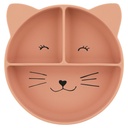 Trixie | Plat Bord met Vakverdeling/Zuignap Mrs. Cat Siliconen Roze 22x22x3.5cm