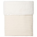 Koeka | Deken Oslo Natural/Pebble Gewafeld Katoen/Teddy vr Wieg 1.9TOG 75x100cm