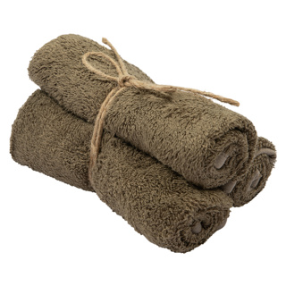 Timboo | Handdoek Gastendoek Bamboe Jungle Green Groen 29,5x50cm 3-pack